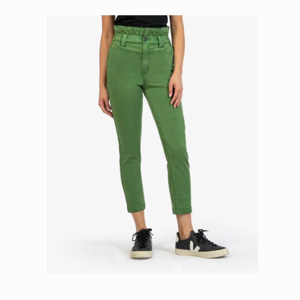 Kut From The Kloth Rachael High Rise Paper Bag Waist - Size 6 - Grass color - Picture 4 of 12